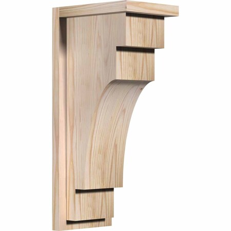 Ekena Millwork Mediterranean Smooth Corbel w/Backplate, Douglas Fir, 7 1/2"W x 10"D x 22"H COR08X10X22MED01SDF
